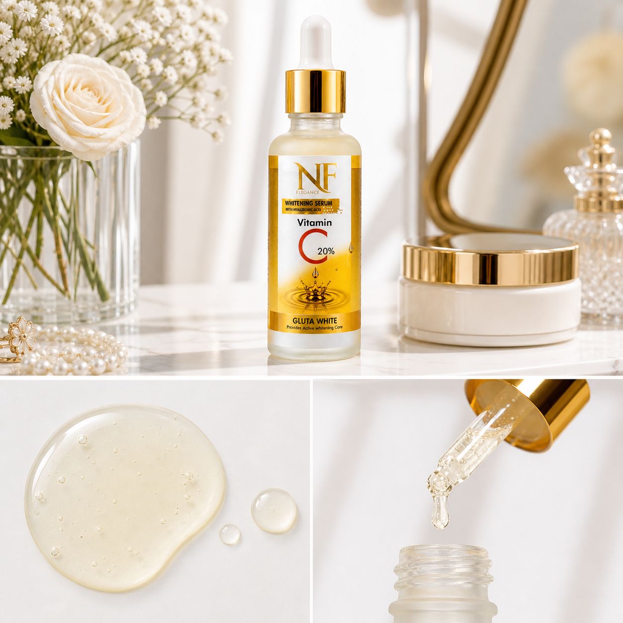 NF Elegance Skin Glow Boost Serum - Vitamin C + Hyaluronic Acid